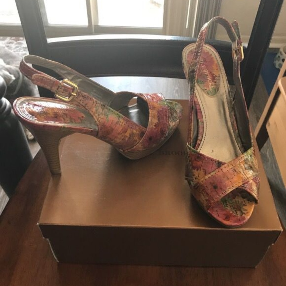 Audrey Brooke Floral Print Shoes